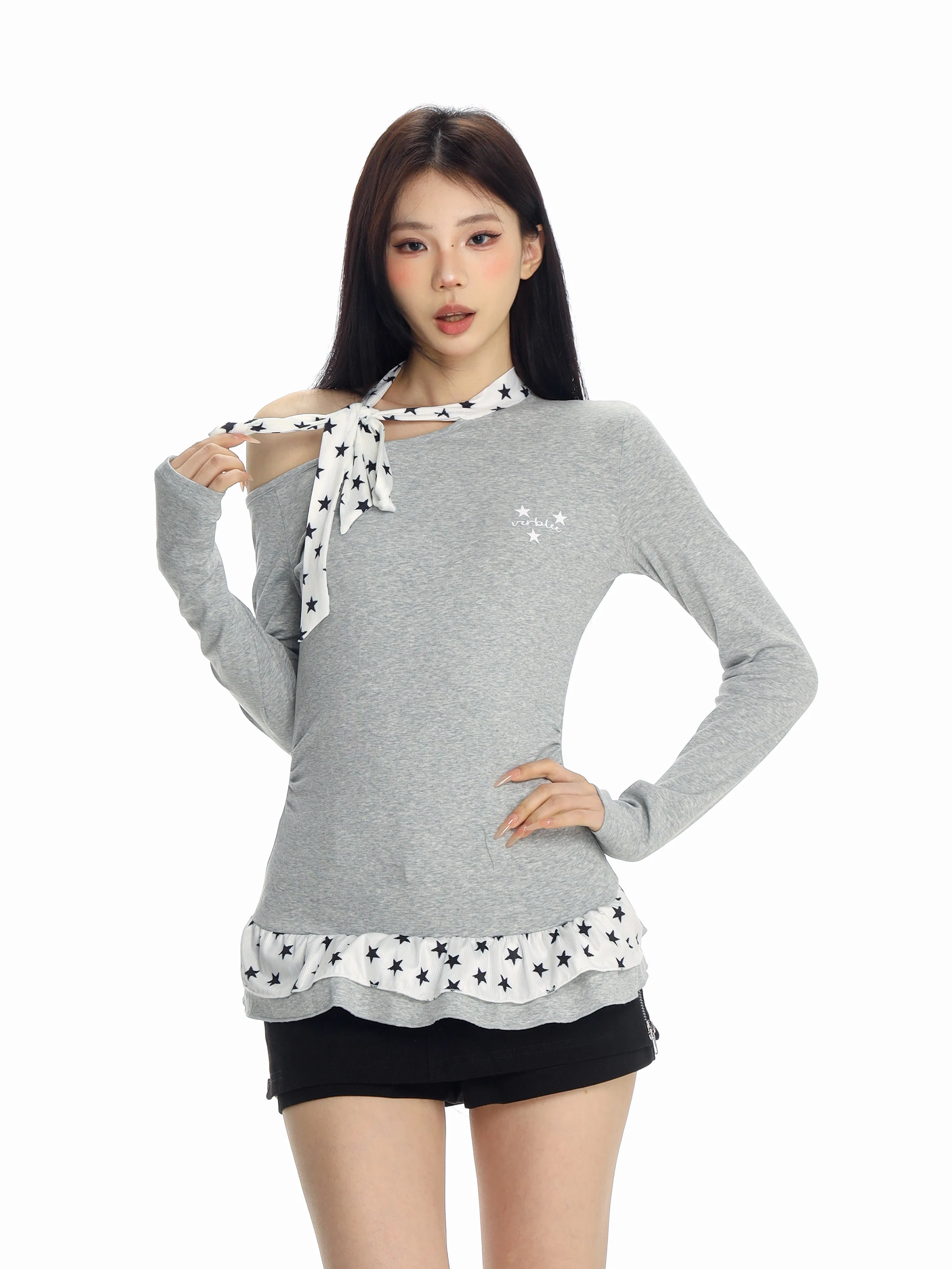 

Женская футболка Captain Beer Polka Dot с длинным рукавом, открытыми плечами, дизайнерским кроем, из дышащего хлопка, винтажная, Sle Ciwalk