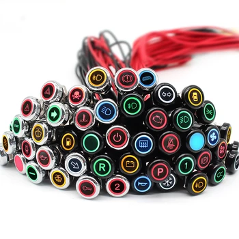 8 mm fördert 180 Symbole, LED-Anzeigeleuchte, 12 V, 24 V, Auto-LED-Armaturenbeleuchtung, Boot mit Draht