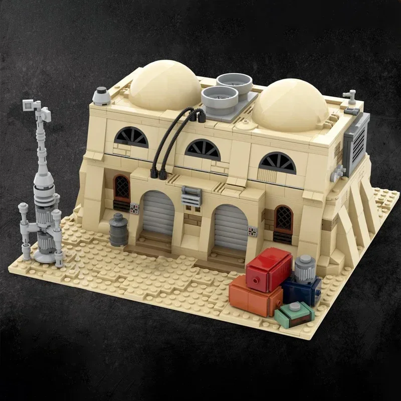 Moc Desert House Village Star Movie Tatooine Mos Eisley Cantina Compatibel 75290 Bouwstenen Bricks War Base Speelgoed aanwezig