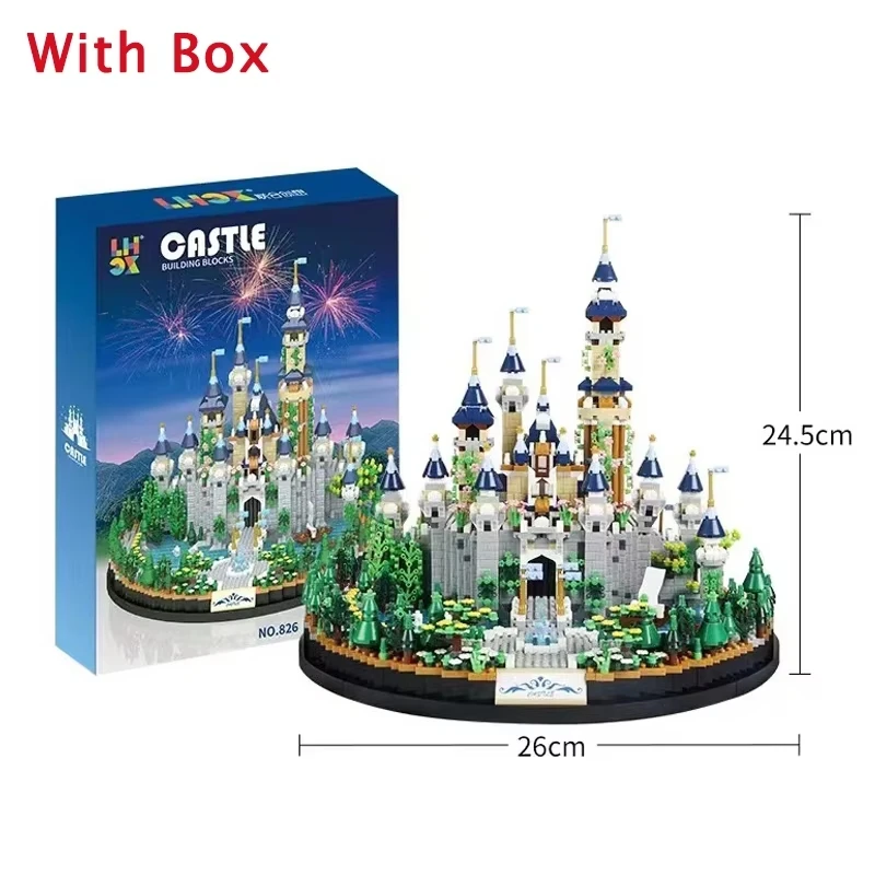 Sprookjesachtig Kasteel Bouwstenen Mini Bakstenen Micro-Deeltjesassembleren Blokken Sprookjesachtig Model Set Bouwpakket Kinderen Cadeau