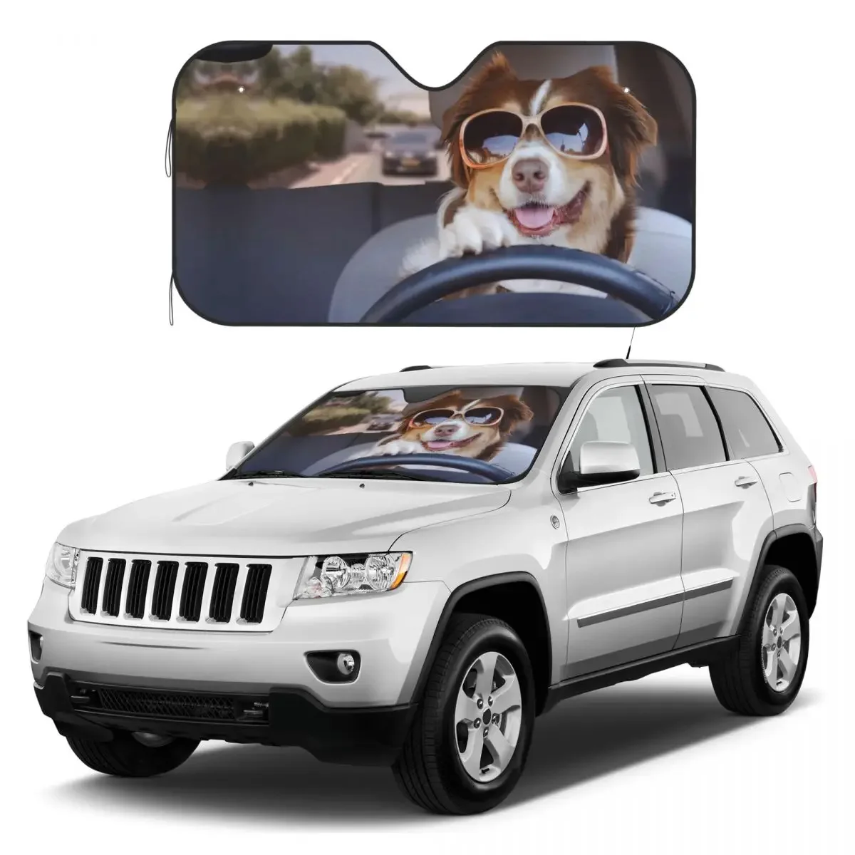 Dog Funny Sunshades Reflector Anti Uv Custom Car Sunshade Sun Shade