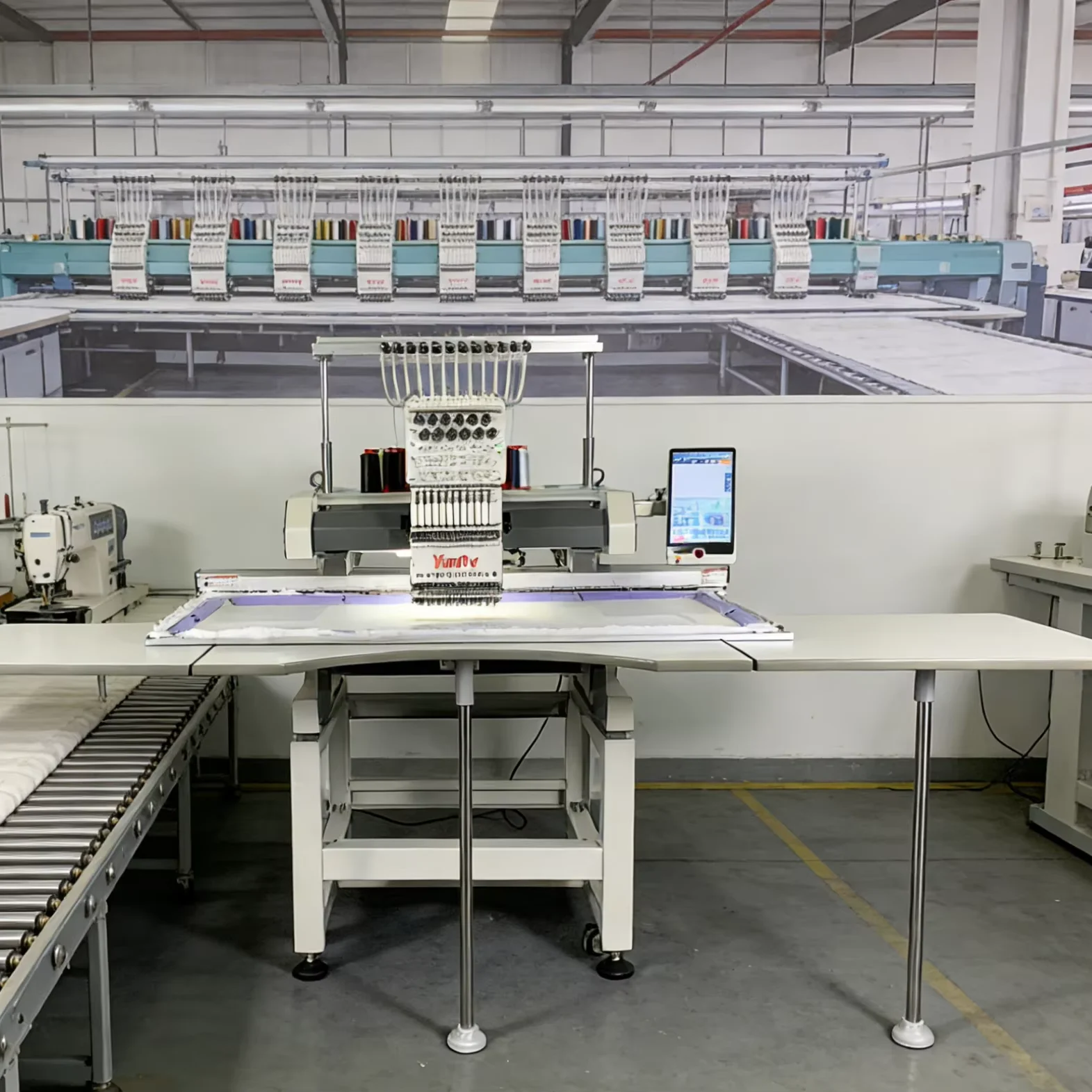Multifunctional Large Format Single Head Embroidery Machine Multi Needle Brand Logo Embroidery Making Tool