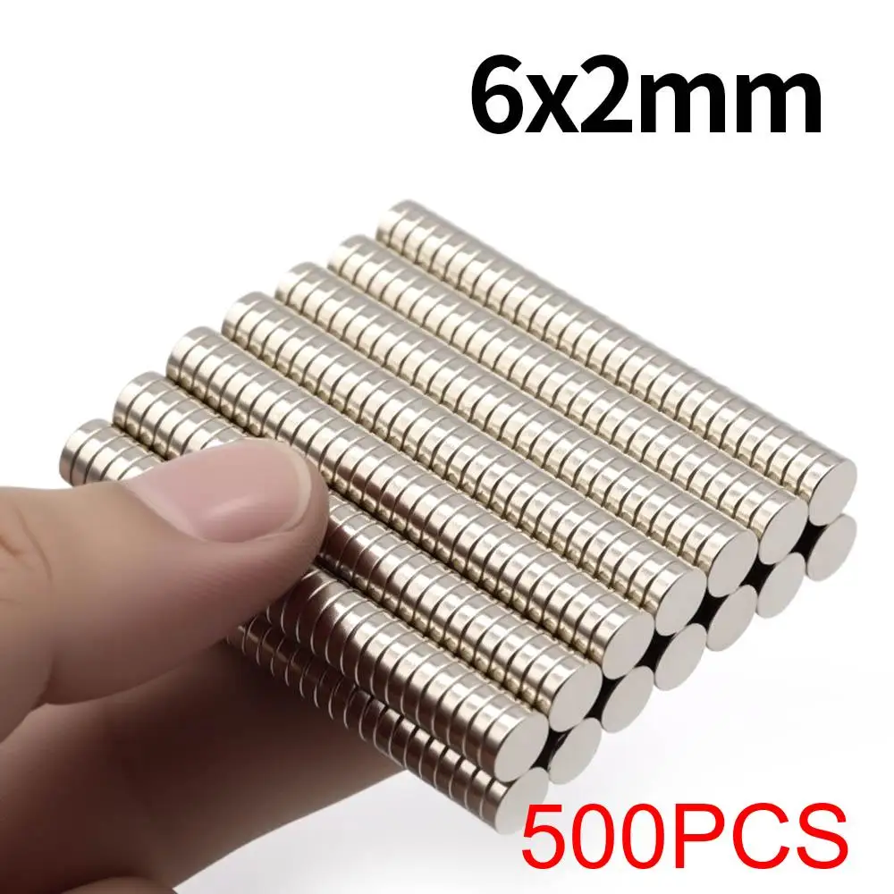6x2mm Superstarker Neodym-Magnet N35 NdfeB Permanentmagnet imanes Runde leistungsstarke Magnete Kühlschrankmagnet