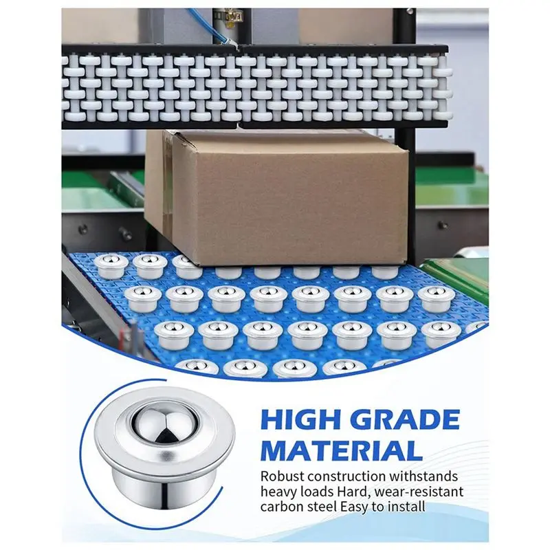High-Performance 5/8Inch CY-15H Roller Ball Casters, 40PCS Carbon Steel Bearing Kit For Easy Movement-B51B