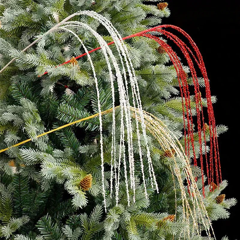90cm Adhesive Sequins Wheat Ear Cuttings Tassels Pendant Christmas Tree Decorations 2026 New Year Decor For Home Decoration