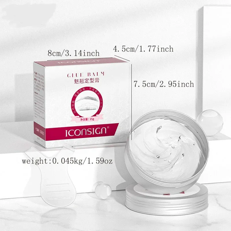 ICONSIGN Lash Lift กาวบาล์ม 15g Eyelash Lifting กาวเจลความหนืดที่แข็งแกร่ง Quick Drying Lash Lift กาว Brow เคลือบ