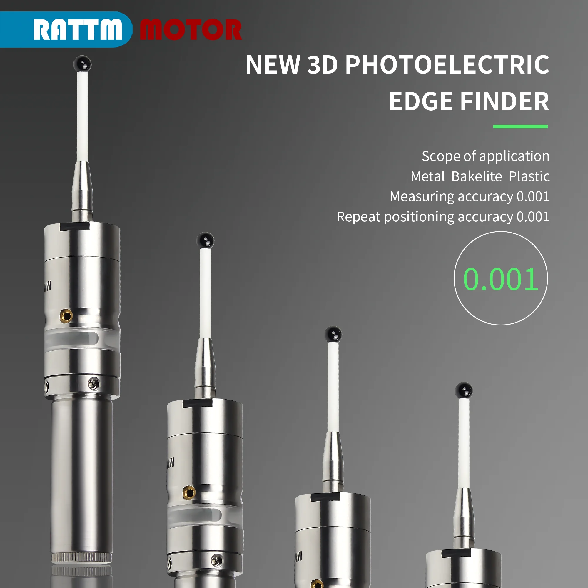 

MMP25 3D Light Edge Finder с керамическим стержнем центрирования зонда, чтобы найти обрабатывающий центр фрезерного станка с ЧПУ, точность 0,001 мм