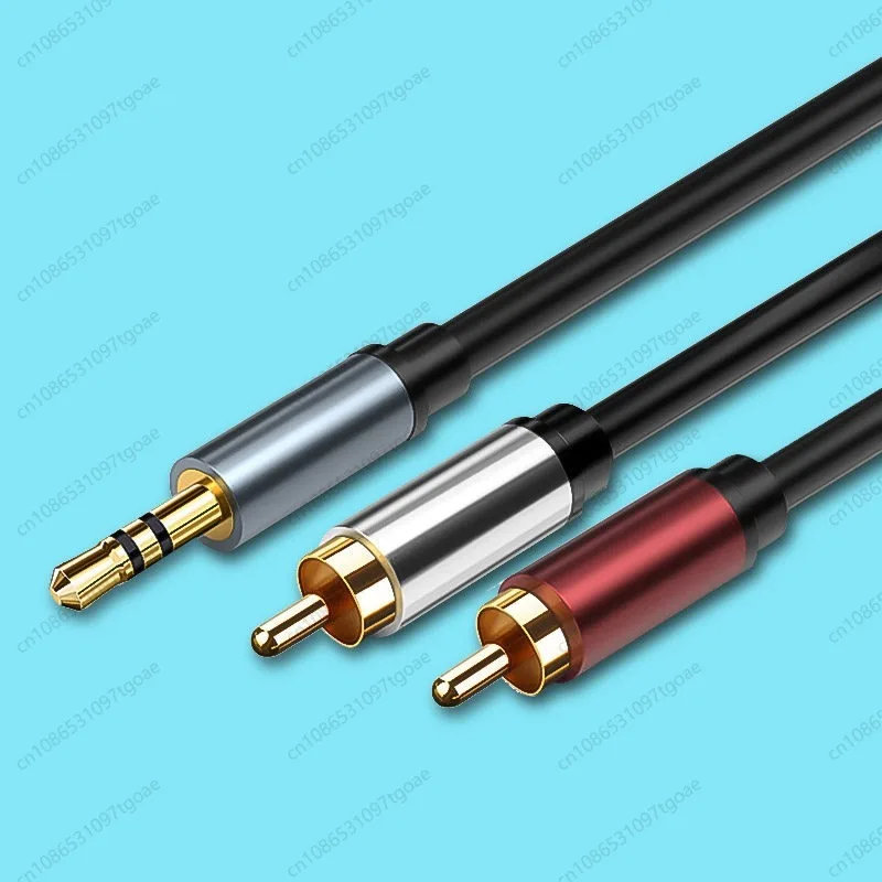 3.5mm to Dual RCA Audio Cable 1 Male to 2 Male Stereo Y Splitter for Phone PC Speaker