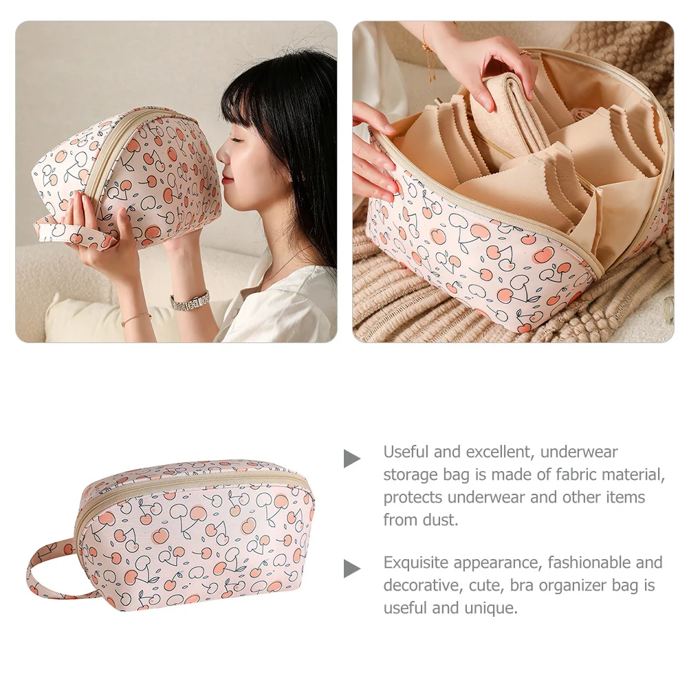 

Portable Bra Storage Bag Lightweight Fabric Underwear Organizer Pouch Travel Bra Organizer Case for Underwear Socks