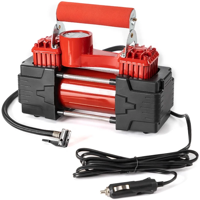 

Heavy Duty Wireless ABS Double Cylinder 150PSI Car Truck Tire Inflator Pump with LED Light Corded Portable 12V Air Compressor