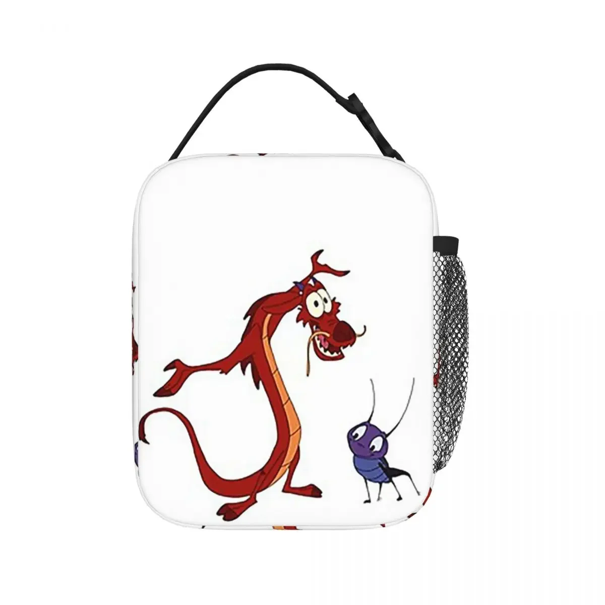 

Mushu From Mulan Lunch Bags Insulated Lunch Tote Waterproof Thermal Bag Leakproof Picnic Bags for Woman Work Children School