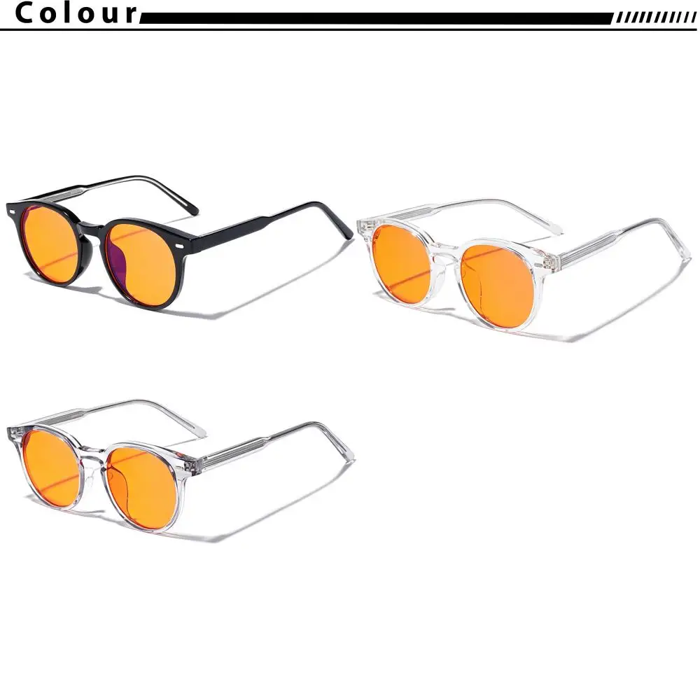 CATERSIDE Herren-Gaming-Brille, Tr-90, runder Rahmen, 99 % Anti-Blaulicht-Brille, Ar, antireflektierende Folie, Damen-Schutzbrille – Detail 3