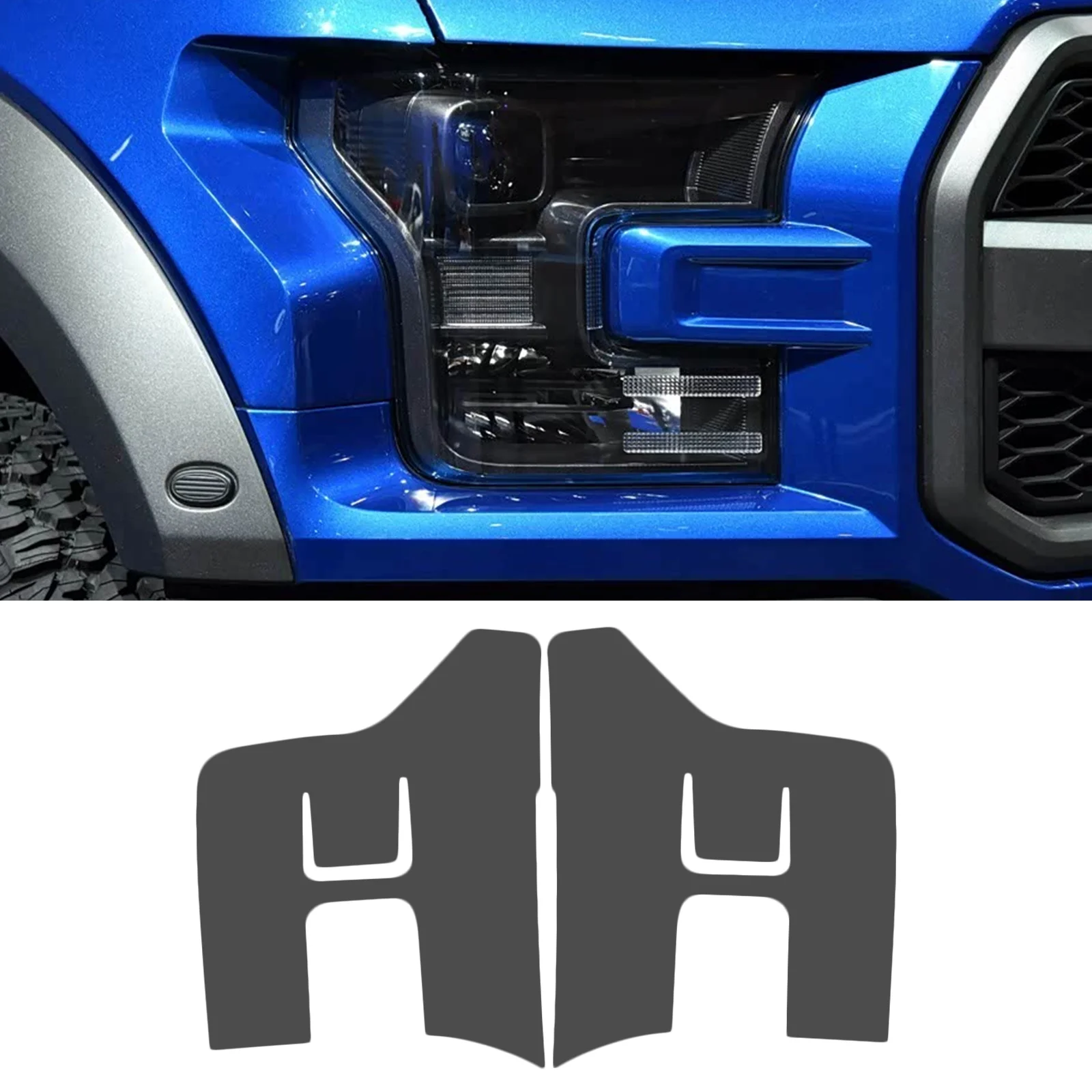 TPU For Ford Mustang F-150 F150 2015 2016 2017 Smoke Black Headlight Film Car Protective Film Transparent Sticker Accessories