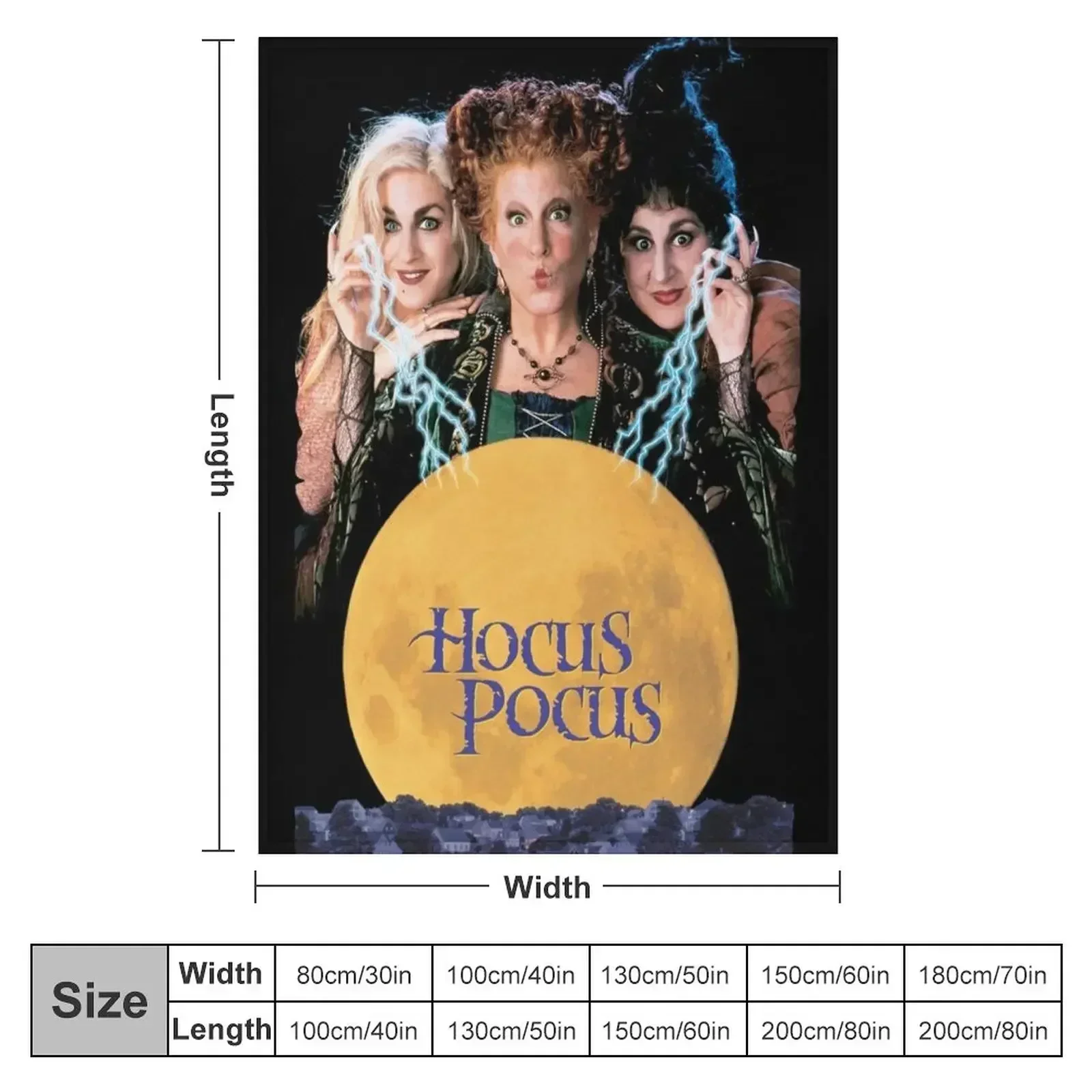 logo hocus magic pocus Throw Blanket couch cozy soft plush fuzzy picnic outdoor blanket