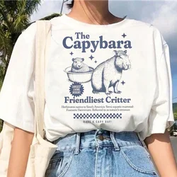 Capybara t-shirts women summer harajuku Tee female comic graphic harajuku clothing