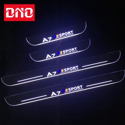 Trim Pedal LED Car Light Door Sill Scuff Plate Pathway Dynamic Streamer Welcome Lamp For Audi A7 C7 S7 RS7 Sedan 2009 - 2019