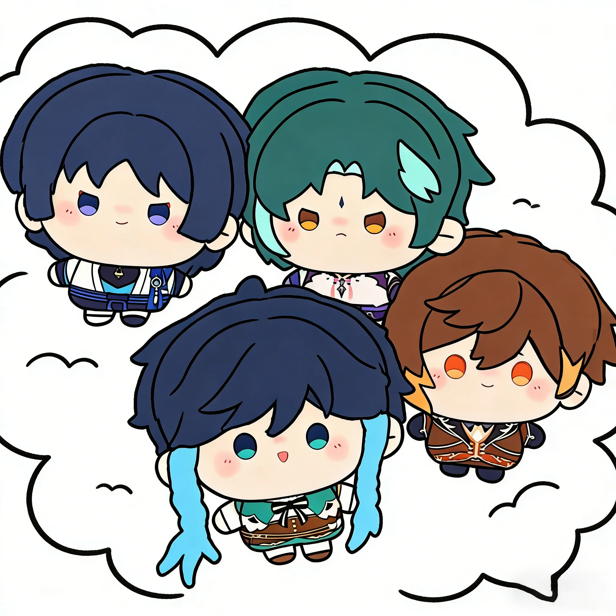 

Плюшевая кукла Genshin Impact (35 см): Сяо, Чжун Ли, Венти, Странник. Большая голова, аниме-стиль, Q-версия, мягкая игрушка, подарок для косплея.