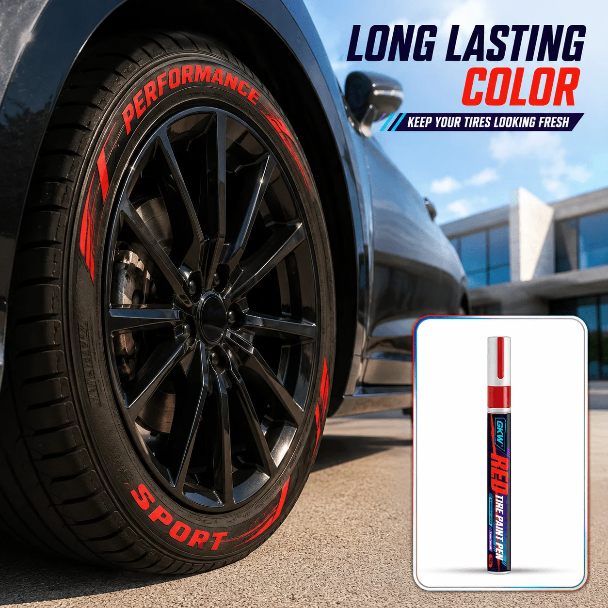 1/2/3Pcs Car Tire Marker Pens - Waterproof Quick-Dry Oil Markers for Tire Marking, Drawing & DIY, Fast-Dry, No Smudge, Versatile
