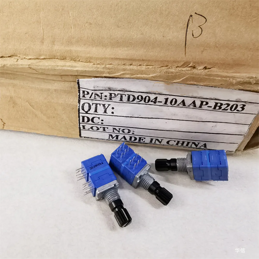 Original New 100% PTD904-10AAP RK097G quad potentiometer 12pin B20K black handle length 15MM (SWITCH)
