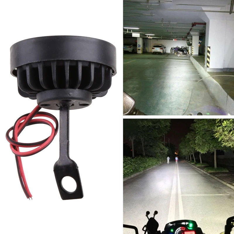 2Pcs Motorcycle Auxiliary Lights Flashing Turn Signal Fog Light DRL Daytime Running Lights 6 LED Work Light