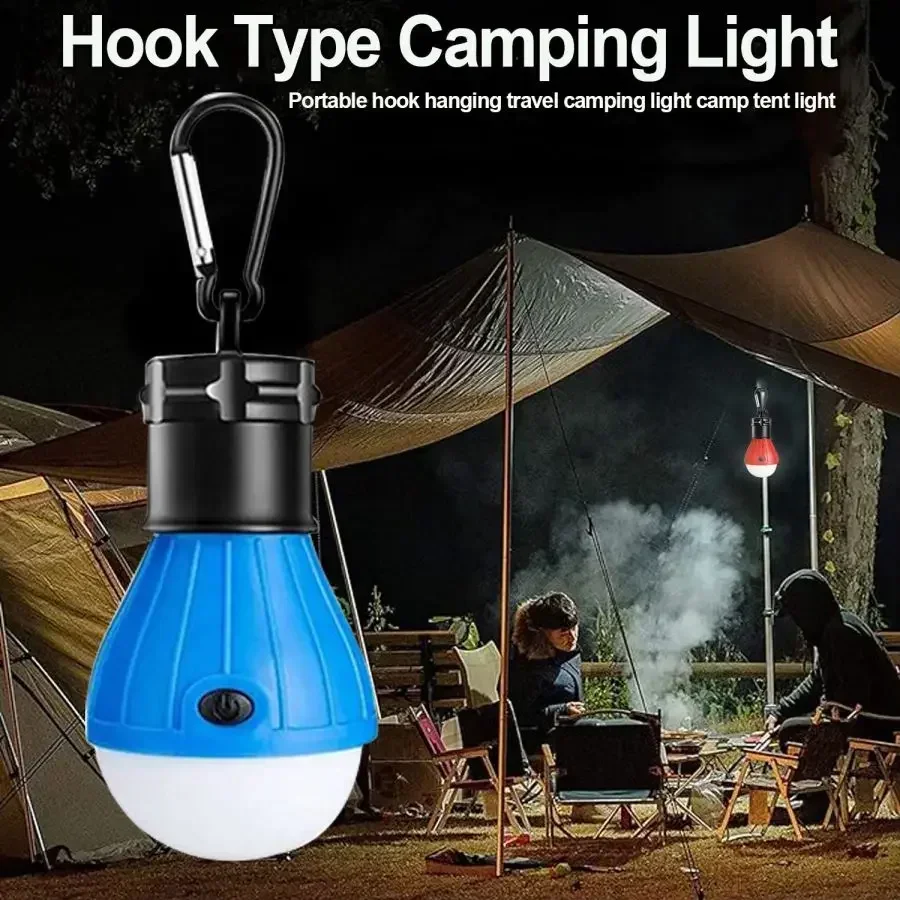 

1pc Outdoor Camping Light Waterproof Tent Hanging Lamp Multicolor Lighting Mini Portable LED Lamp Bulb Emergency Light