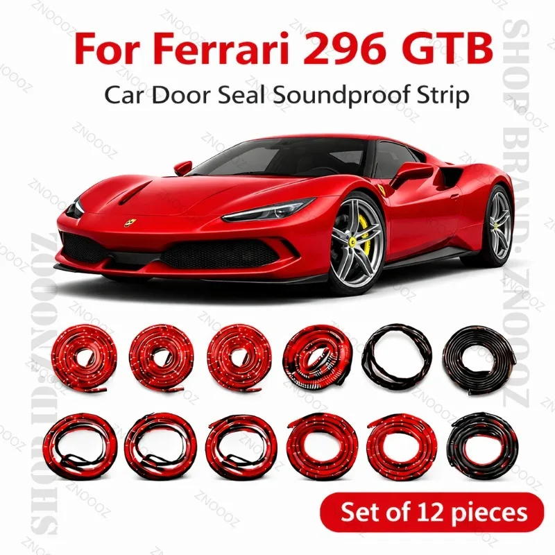 

Для Ferrari 296 GTB: Комплект из 12 шт. двухслойных резиновых уплотнителей для дверей (шумоизоляция, защита от пыли и воды)