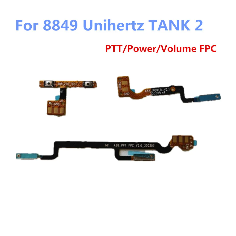 New Original For Unihertz 8849 Tank 2 Phone Side Parts PTT Power Volume On Off Button Key FPC Flex Cable Accessories