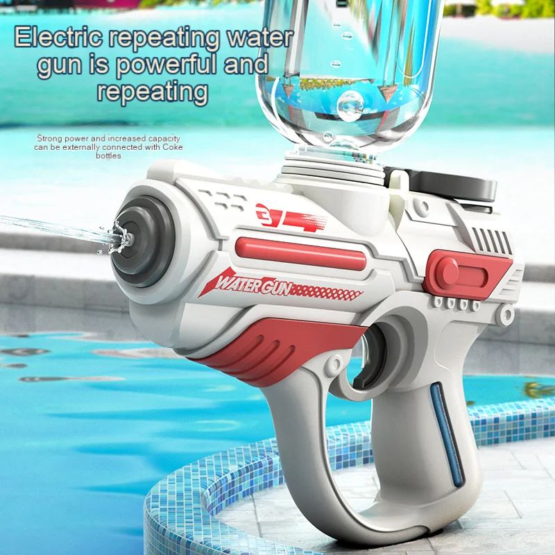2025 nova pistola de água elétrica automática de alta pressão brinquedo de grande capacidade para praia piscina diversão de luta ao ar livre