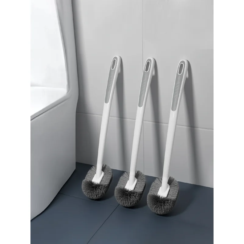 1/2pcs Household Toilet Brush With No Dead Corners, Wall Mounted Long Handle Toilet Special Cleaning Squatting Brush