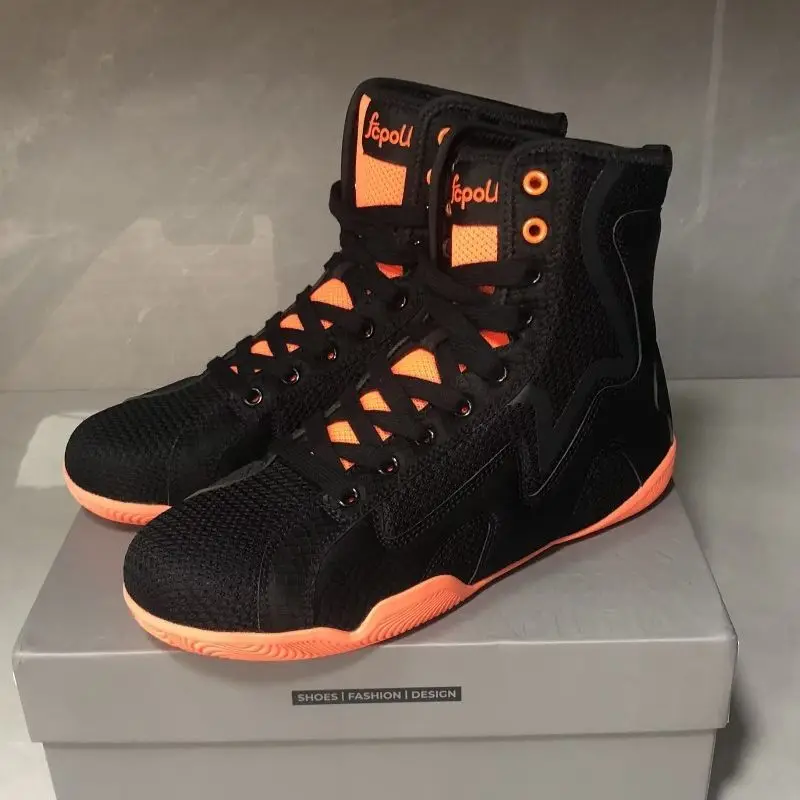 

Classic Brand Comfortable Anti Slip Wrestling Boot Top Quality Wearable Boxing Sport Shoe Professional Fighting Training Shoe