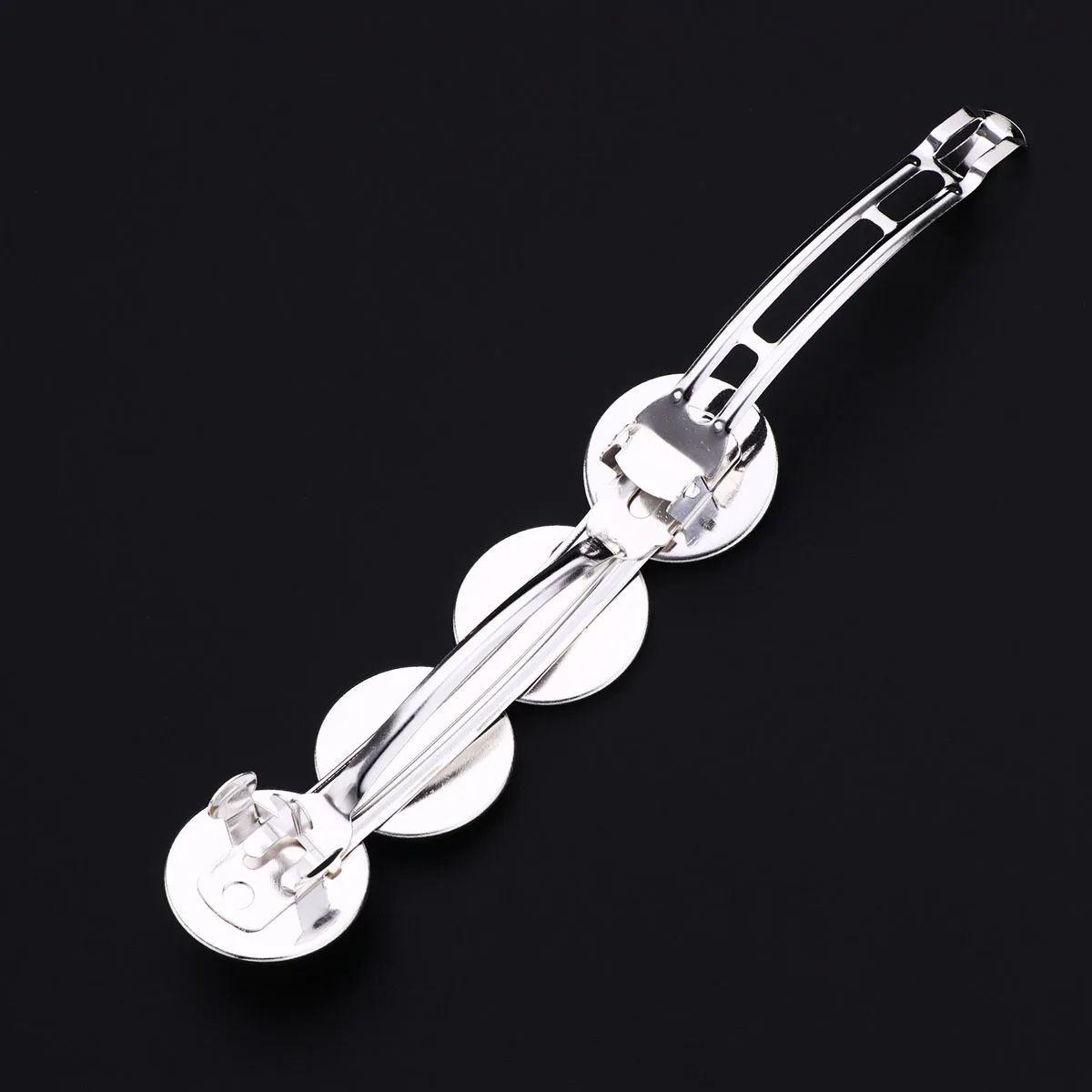 10 قطع من مشابك إكسسوارات الشعر من النوع الزنبركي المعدنية DIY مكونات حرفية لتصفيف الشعر التقليدي ودبابيس الشعر المزخرفة باللون الفضي #6