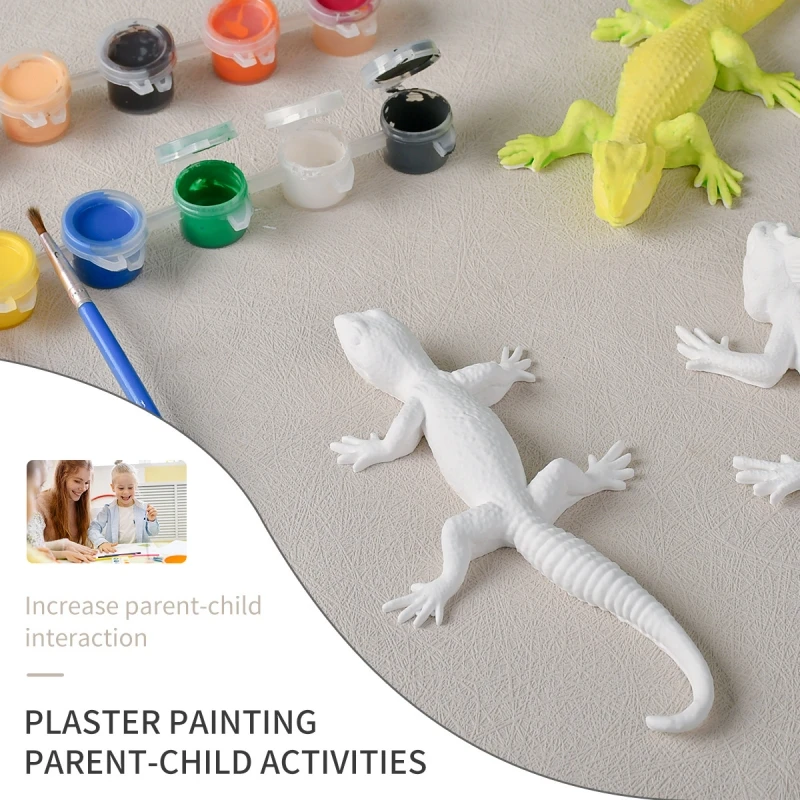 Lizard Gypsum Plaster Silicone Molds DIY Handmade Simulation Phrynocephalus Versicolor Cement Concrete Making Mould Resin Mold