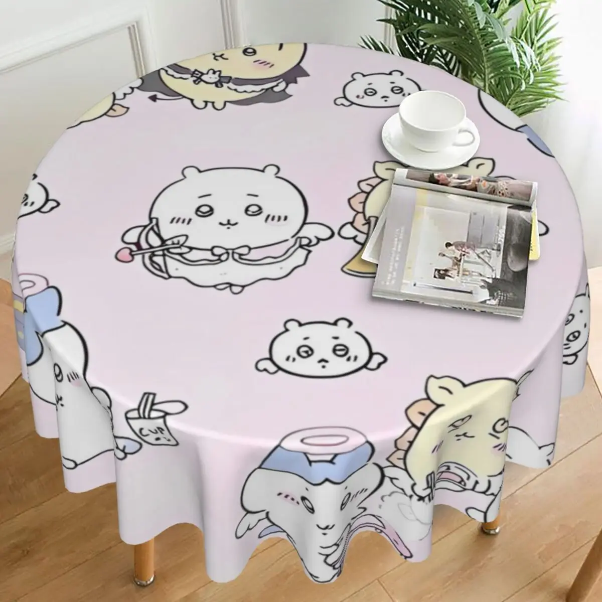 

Chiikawa Round Tablecloth Graphic Table Cover For Home Party Dining Room Elegant Protector Table Cover