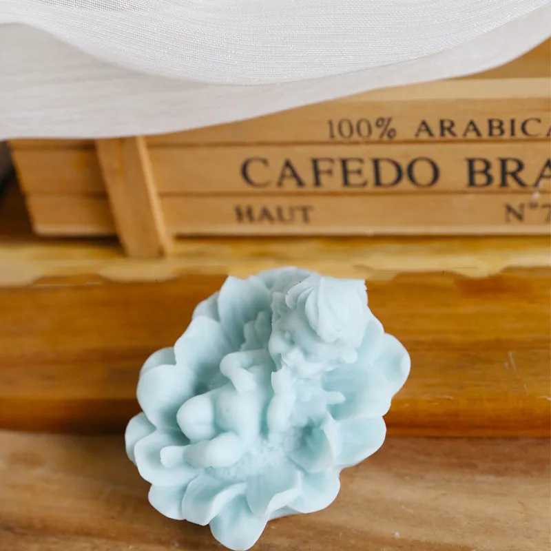 3D Angel Sleeping Baby Silicone Mold Aromatherapy Gypsum Candle Mold Chocolate Handmade Soap Mold Silicone Mold