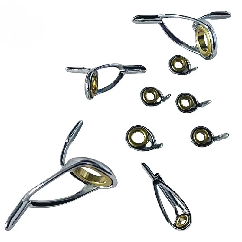 TAKEDO TK19 10# - 4# Casting Fishing Guide Rings Rod Repair Guides Eyes Sets Fishing Rod Building DIY Replacement Accessories view 4
