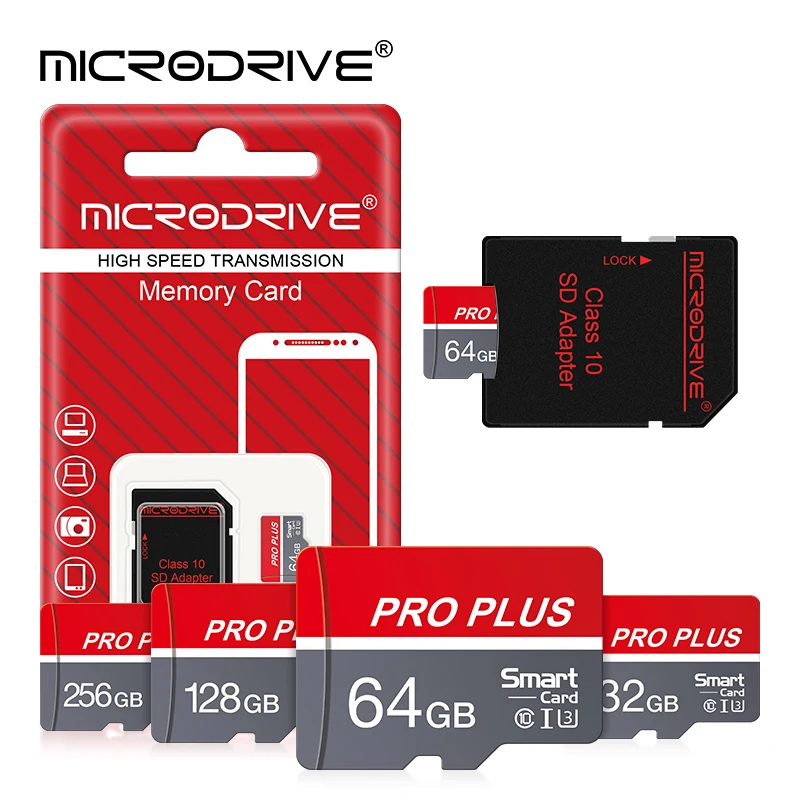 TF Card 8GB 16GB 64GB Class 10 Micro Flash Memory Card 32GB 128G 256G cartao de memoria mini sd card + Adapter