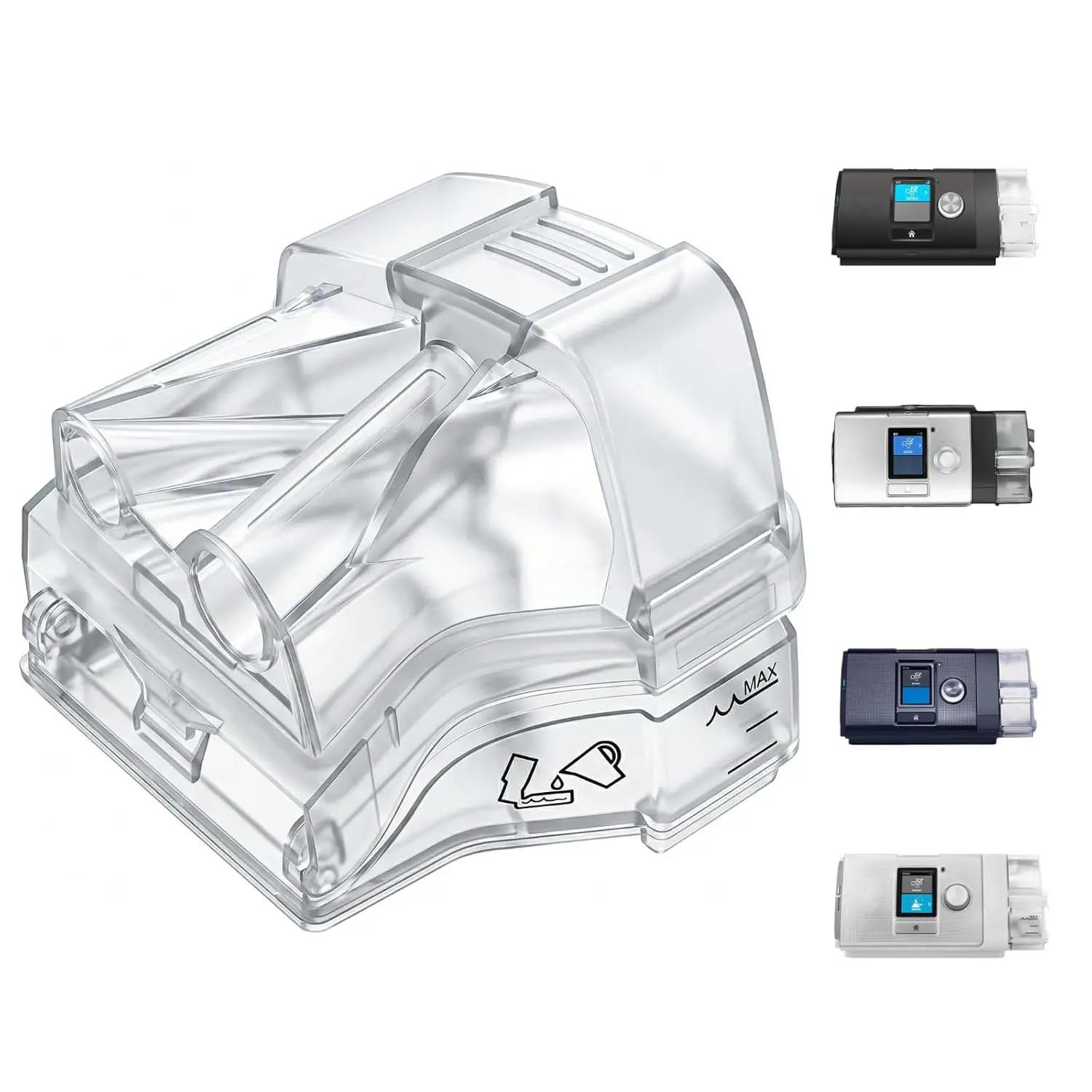 

Сменная водяная камера для аппаратов CPAP ResMed AirSense 10 и AirCurve 10 | 380 мл, многоразовый, из прочного материала, герметичный, простой в использовании
