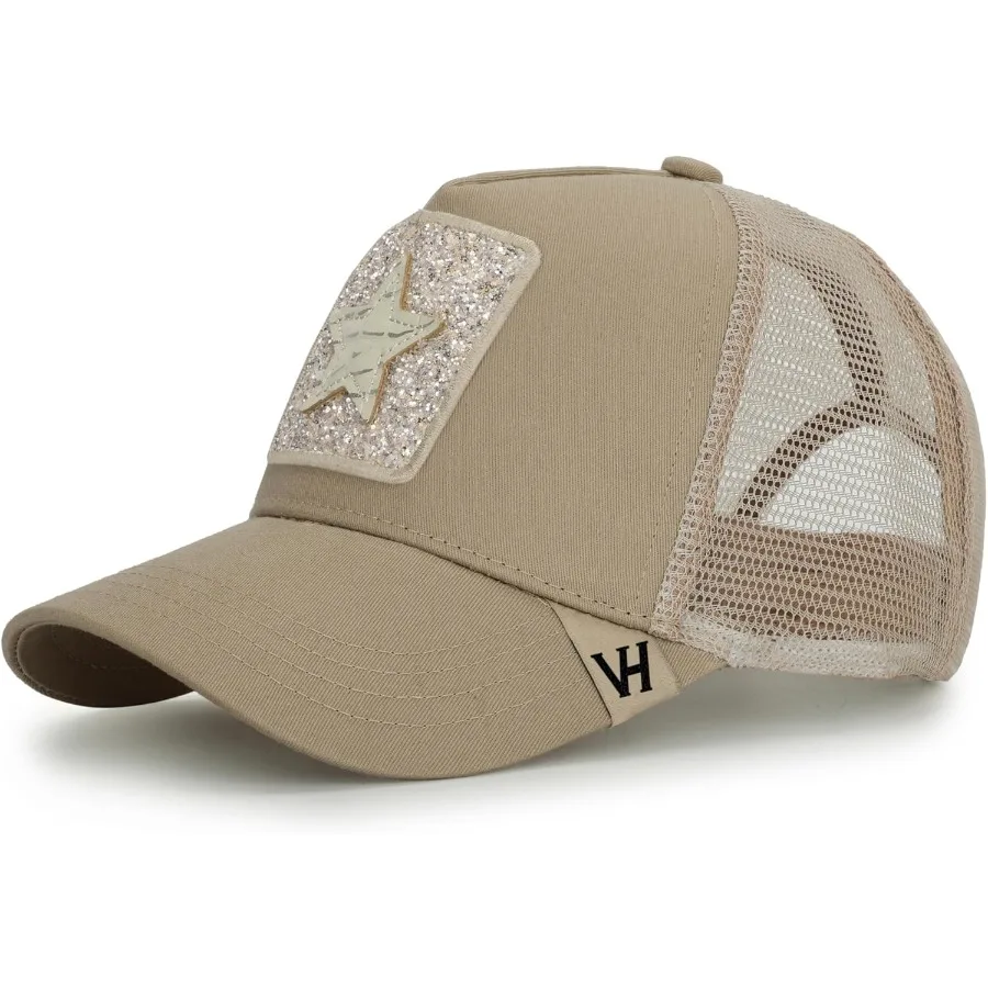 

Vintage Havana Trucker Hats for Women and Men Breathable Mesh Adjustable Snapback Baseball Cap Stylish Fashion Accessory for Ou