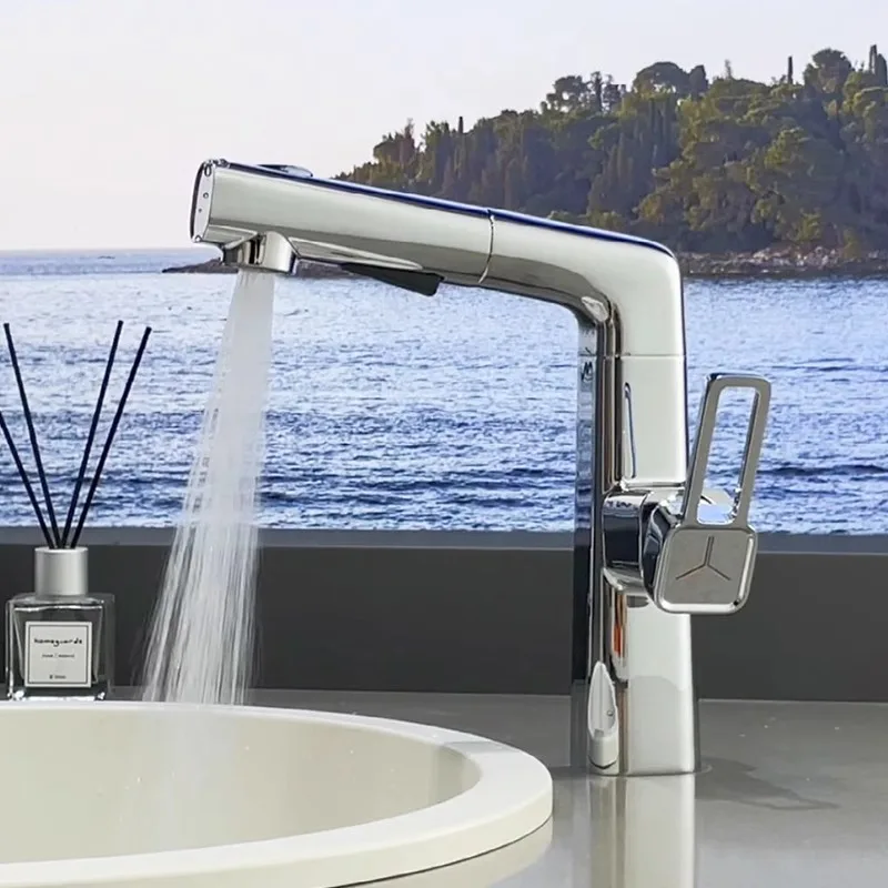 

Смеситель для ванной комнаты с горячей и холодной водой белого цвета, умывальник для домашней ванной комнаты, персонализированный инновационный смеситель