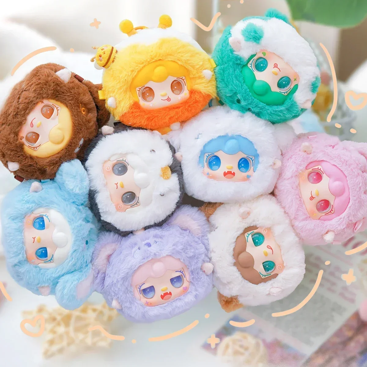 Yooki Cute Mix Pass Series Vinyl Blind Box Doll Anime Figures Room Desktop Ornaments Decoration Surprise Birthday Toys Gifts