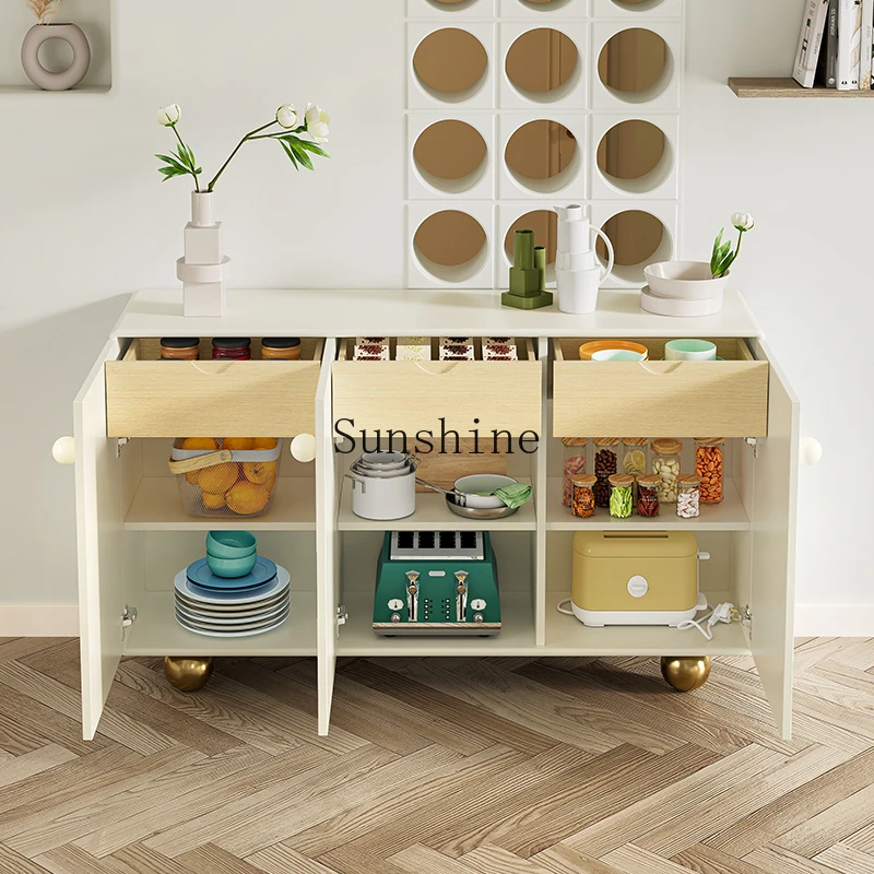 خزانة تخزين مطعم الرياح الفرنسية باللون الأبيض الحديث والبسيط