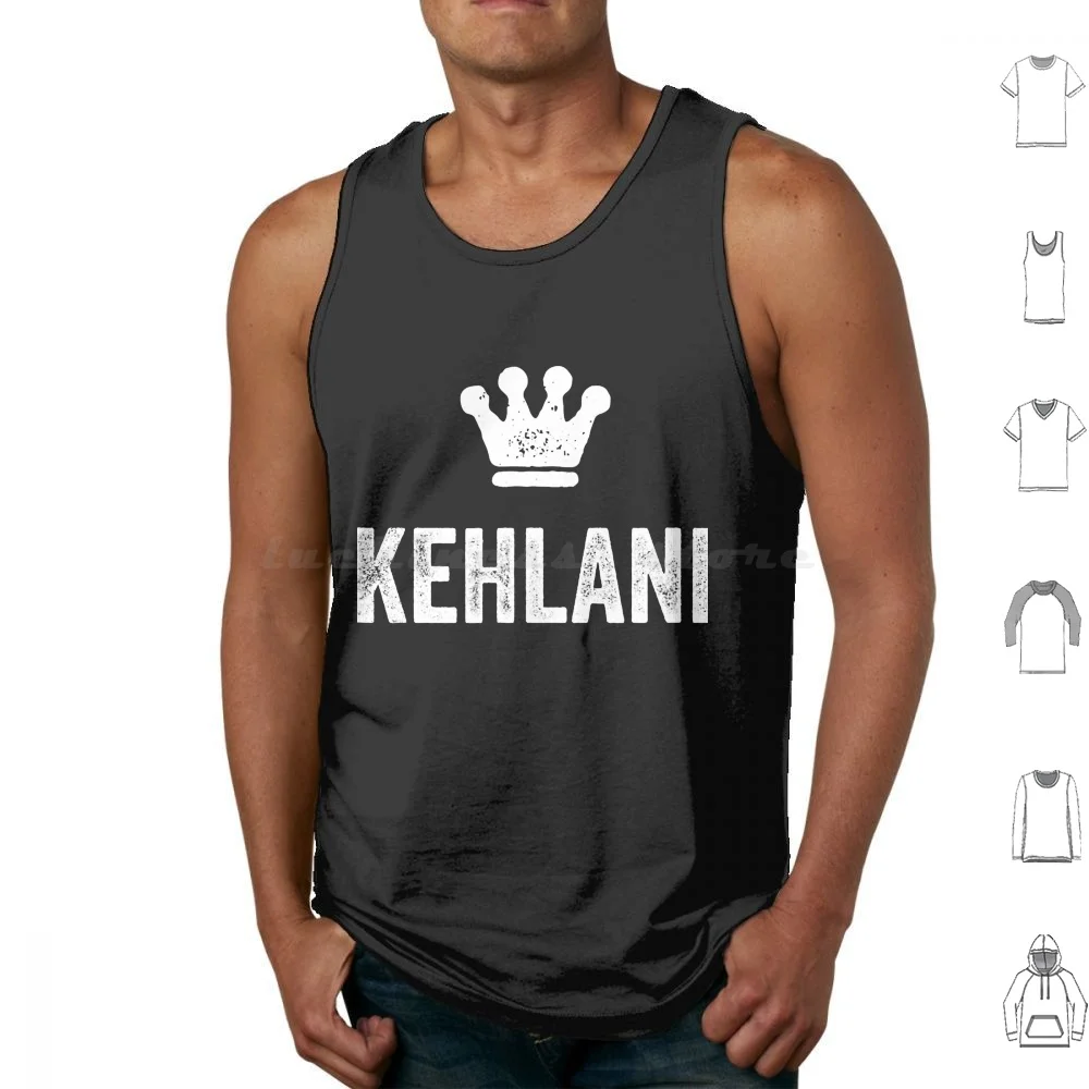 Kehlani-Crown & Name para mujer, camisetas sin mangas de algodón con estampado de La Reina, nombre de corona