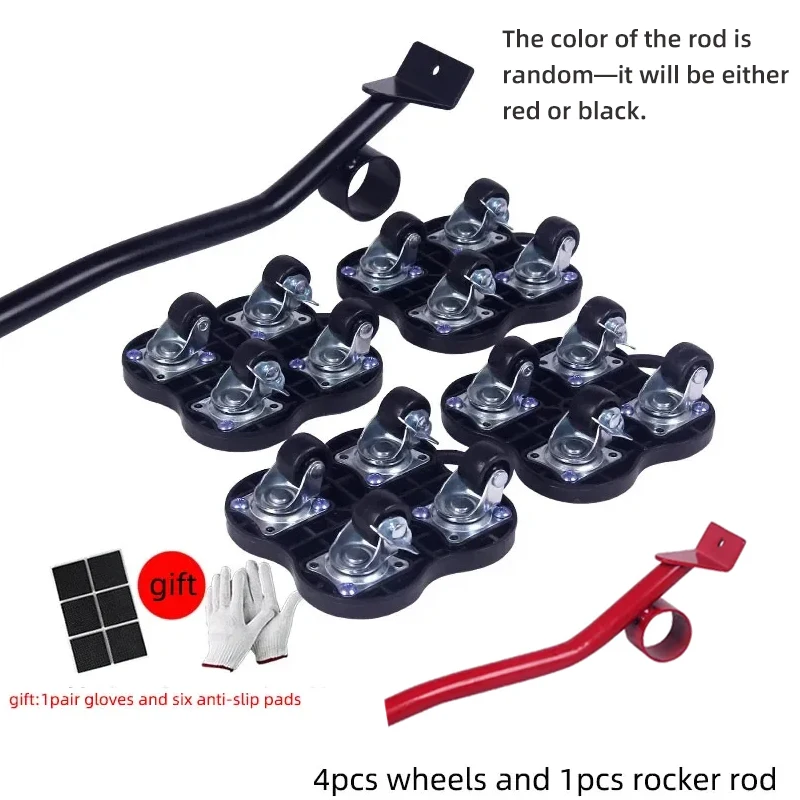 Wheels Rollers for Moving Heavy Furniture Set Heavy Stuffs Transport Lifter Wheeled Mover Roller with Wheel Bar Moving