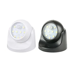 Faretto a LED a batteria PIR Motion Sensor Light lampada da parete a infrarossi Wireless Home Indoor Outdoor Detector luce di sicurezza