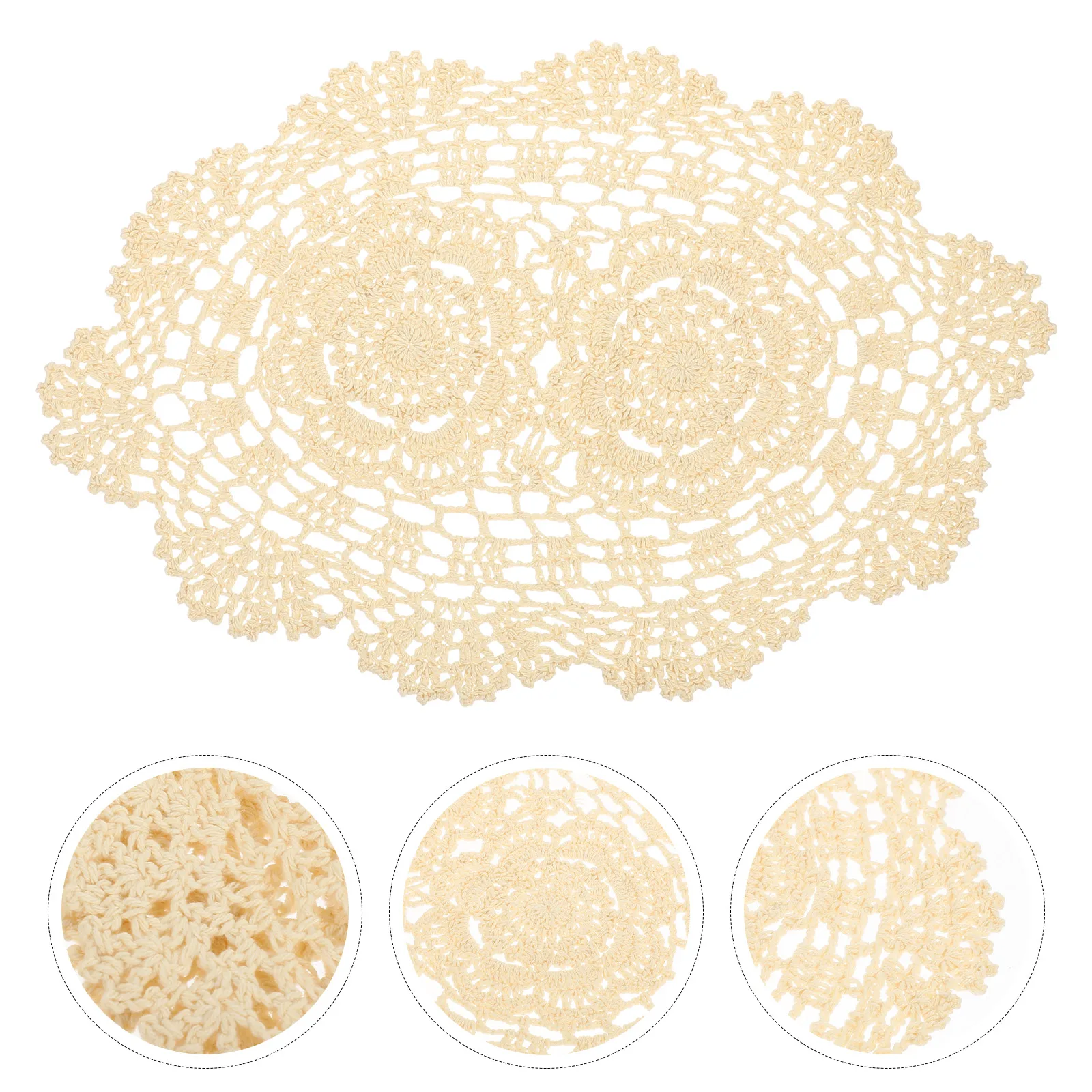 

Table Mat Tablecloth Placemat Handmade Placemats Cotton Woven Crochet Doilies for Tables Bohemian Decor
