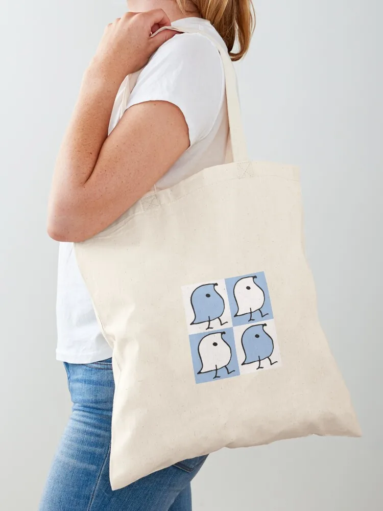

Blue and White Wugs Tote Bag shopper bags Canvas bag Eco bag shoping