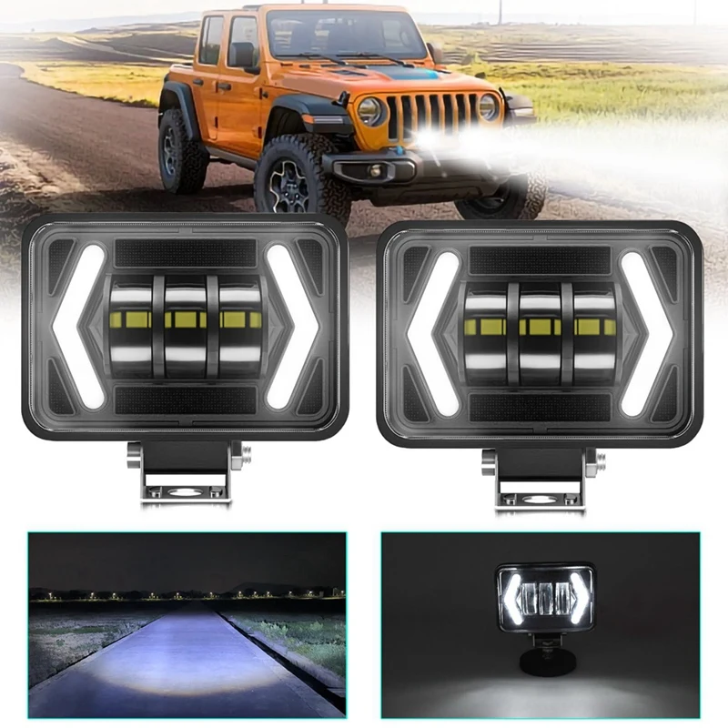 

4.5 Inch LED Light Pods Offroad LED Driving Light 80W 8000LM Spot Light Turn Signal Light Work Light For Truck ATV UTV