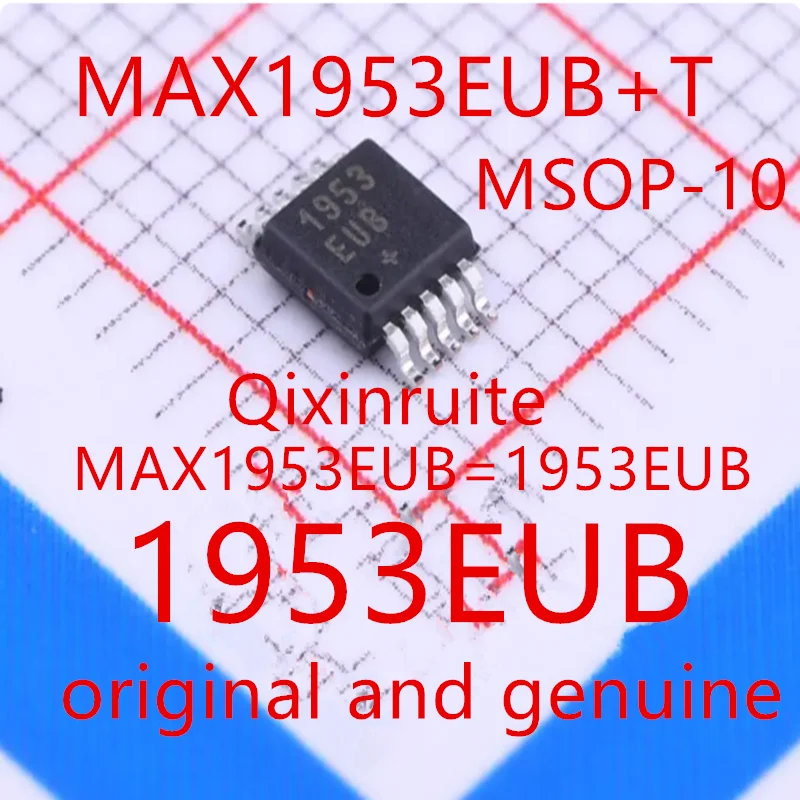 Qixinruite New original MAX1953EUB+T MAX1953EUB=1953EUB MSOP-10 high-frequency current mode PWM buck controller chip