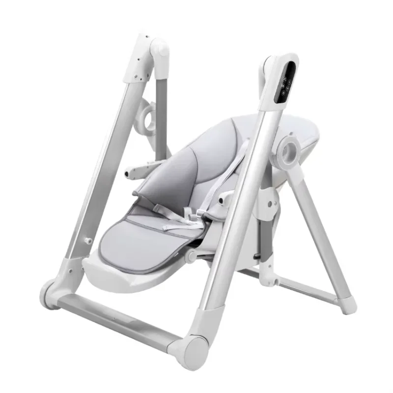 2022 New baby feeding chairs 2 in 1 baby high chair, smart electric baby swing