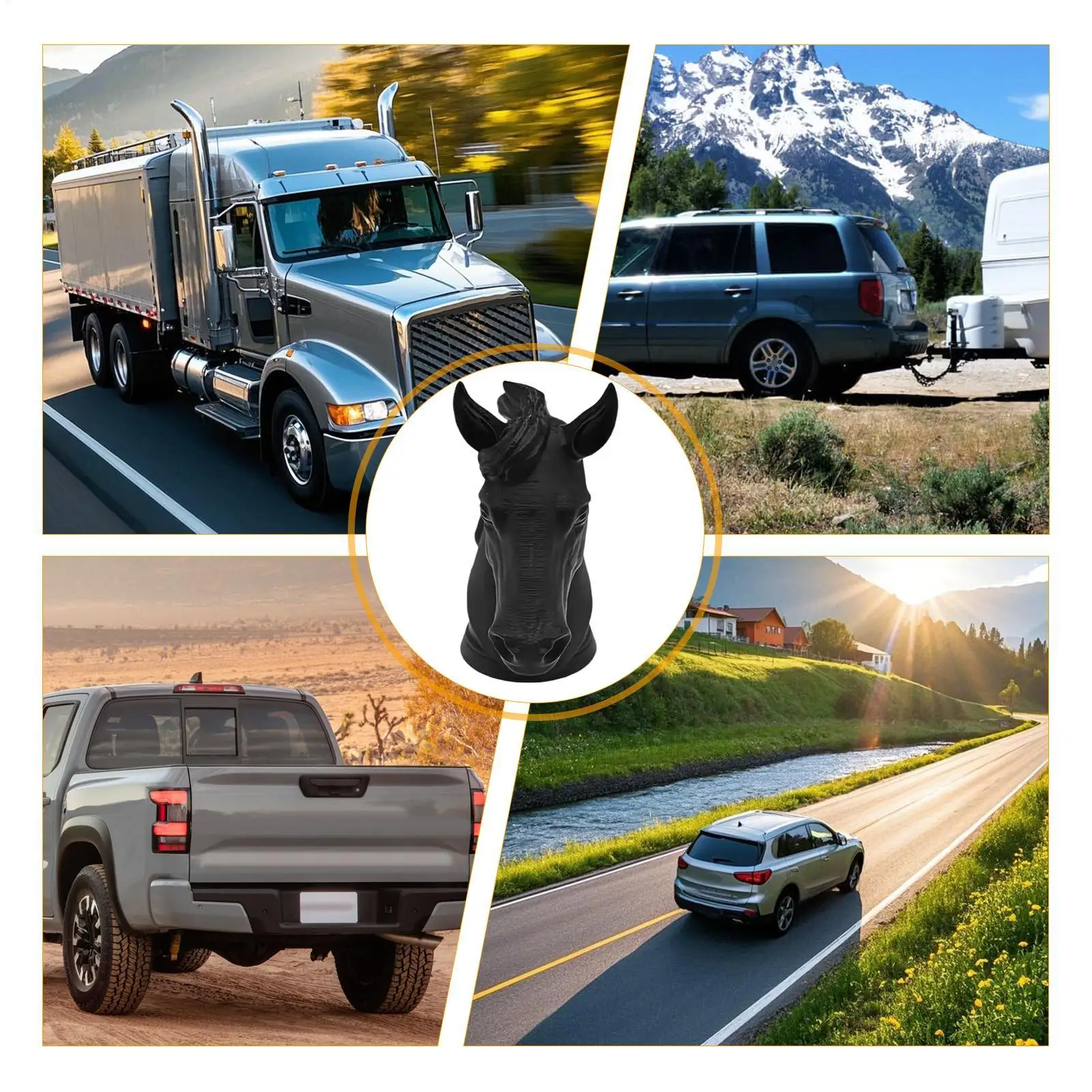 Trailer Hitch Covers Horse Shape Heavy Duty Tow Ball Protective Cover For Boat Caravan RV SUV Tractor Truck Yacht ATV Motorhome view 4